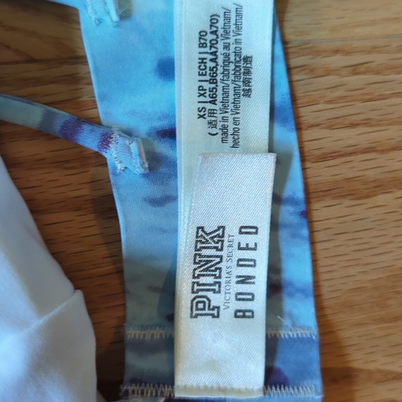 PINK. Marble Bonded Strappy Bralette. Size XS. - Picture 5 of 6